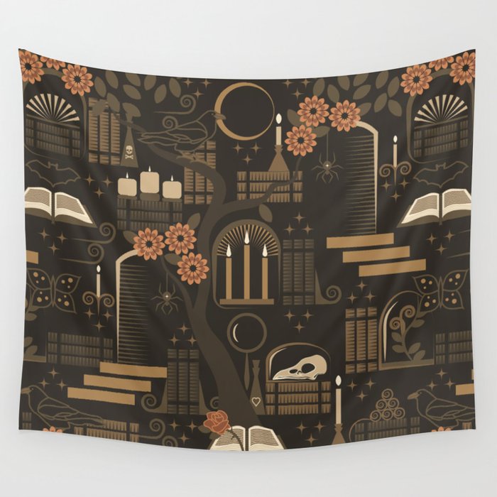 Dark Academia Sanctum Wall Tapestry by wolflingblue Society6