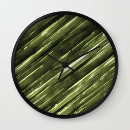 Polished metal diagonal stripes Wall Clock