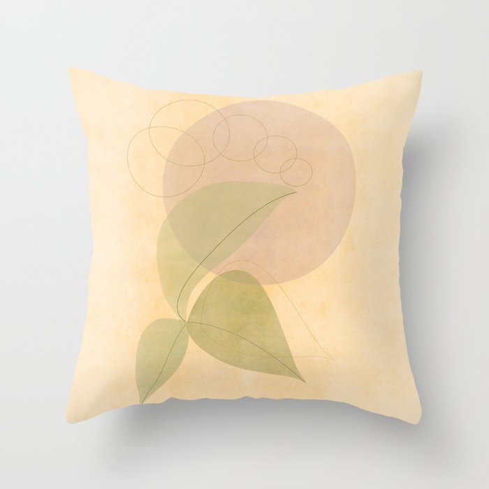 Abstract foliage Throw Pillow