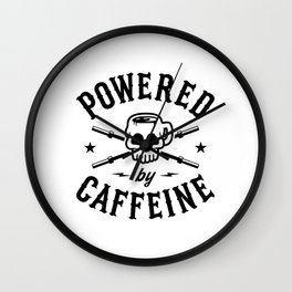 Powered By Caffeine Wall Clock