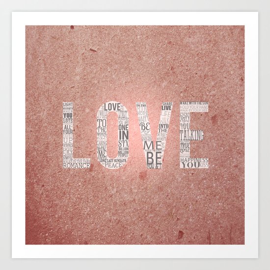Love in a Word Art Print