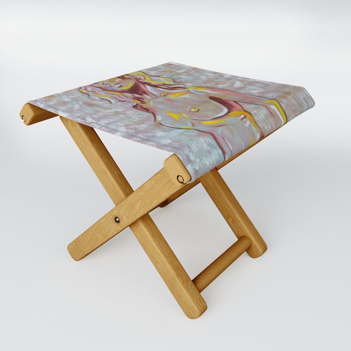 Red Swimsuit Folding Stool