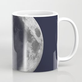 Waxing Crescent Moon on Navy Coffee Mug