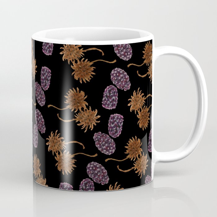 Sweetgums and Blackberries Paisley Botanical Print Coffee Mug