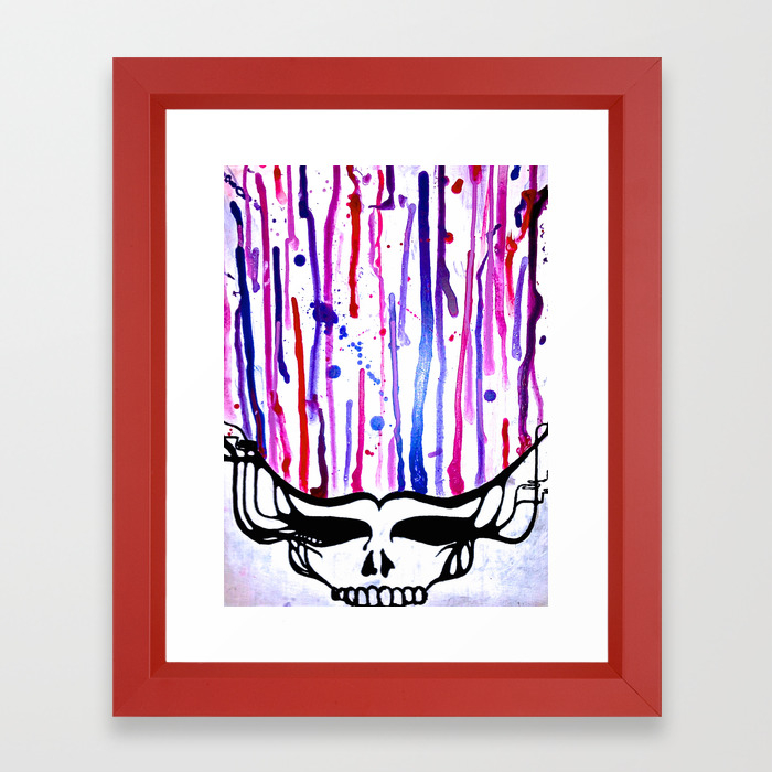 One Of A Kind Grateful Dead Head Painting Framed Art Print By Ryanholland Society6