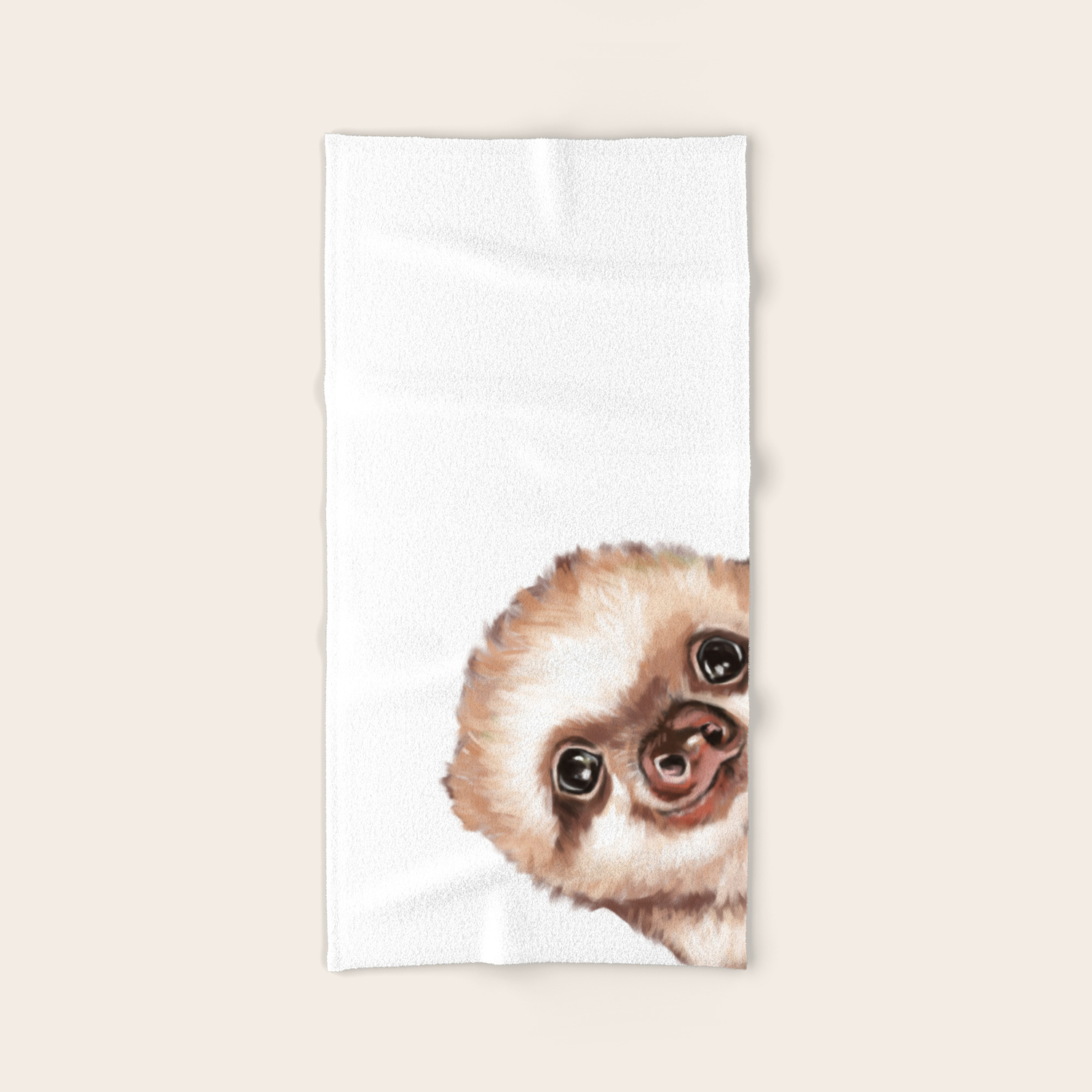 sloth baby towel