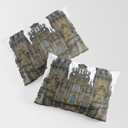 Spain Photography - Cathedral In Santiago De Compostela Pillow Sham