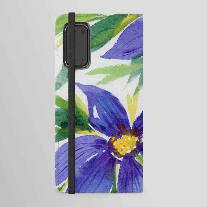 Purple Clementine Flowers Android Wallet Case