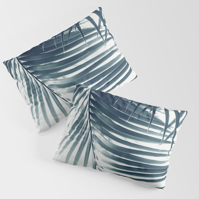 Palm Leaves Green Blue Vibes #2 #tropical #decor #art #society6 Pillow Sham