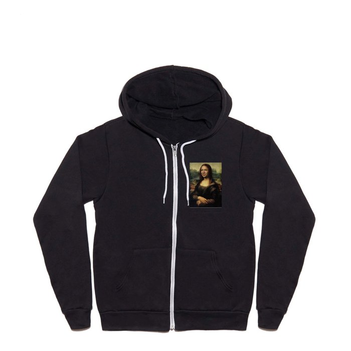 Nicholas Cage Mona Lisa face swap Full Zip Hoodie by FaceShifter