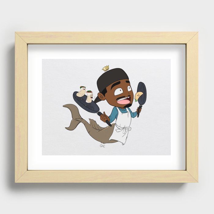 The Burrito King Recessed Framed Print
