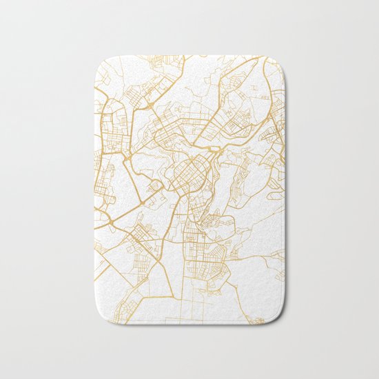 YEREVAN ARMENIA CITY STREET MAP ART Bath Mat