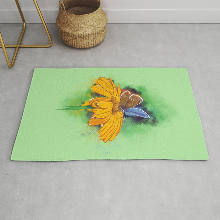 Magical butterfly of many colours Rug