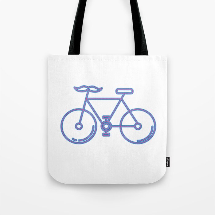 Mustache Bike Tote Bag