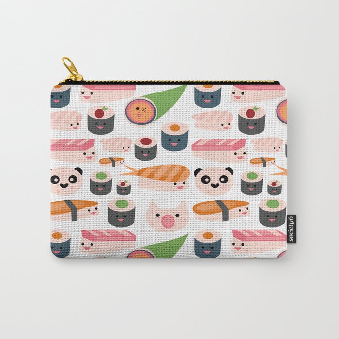 Kawaii sushi white Carry-All Pouch