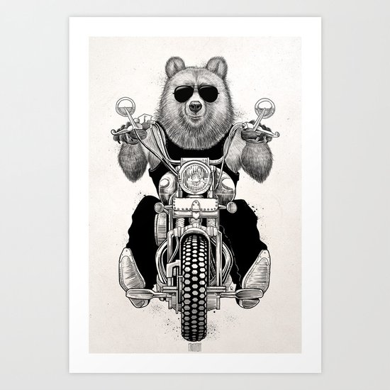 carefree bear Art Print
