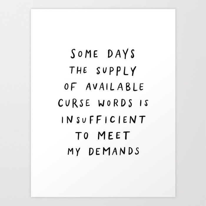 Curse Words Art Print