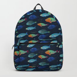 Happy Parrotfish Pattern Backpack