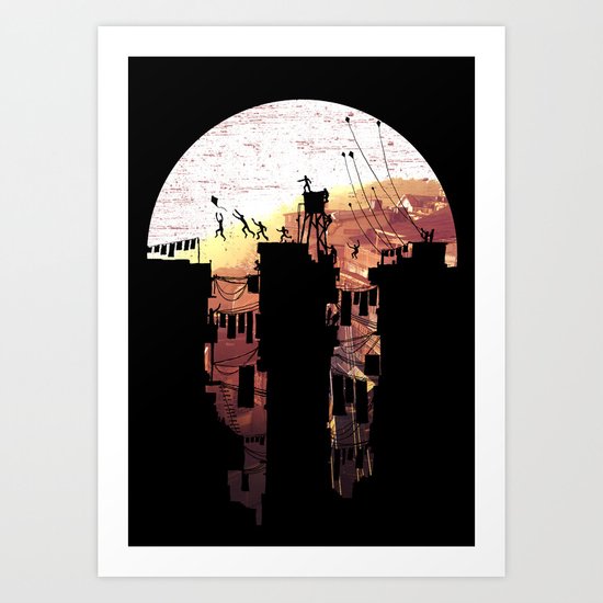 Kite Parkour Art Print