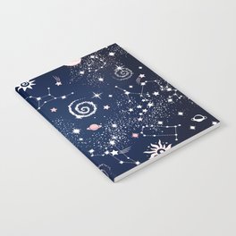 Starry Cosmic Galaxy Planets & Constellations Notebook