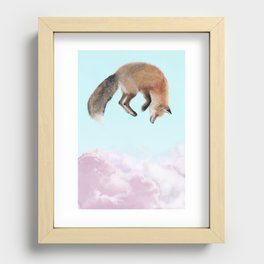 Jumping Fox Recessed Framed Print