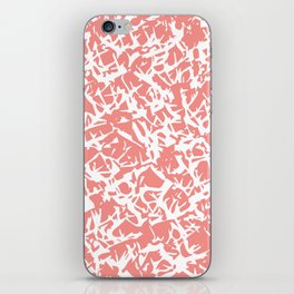 Abstract Coral Pattern: Salmon + White iPhone Skin