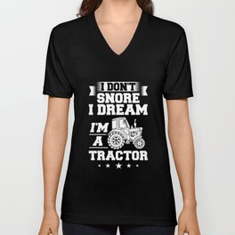 Tractor Farmer Driver Kids Seat V Neck T Shirt