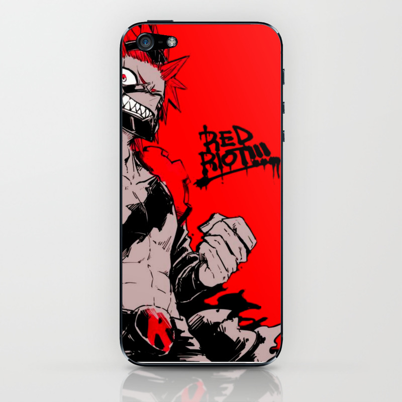 Red Riot Kirishima Eijiro My Hero Academia Iphone Skin By Mangasekai Society6