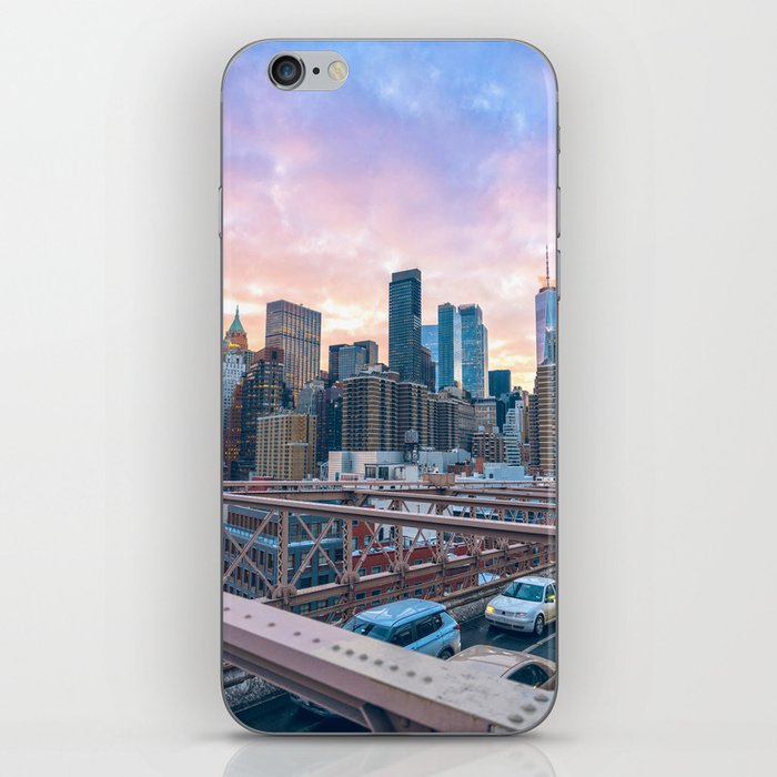 Brooklyn Bridge Sunset | New York City | Lower Manhattan Skyline iPhone Skin