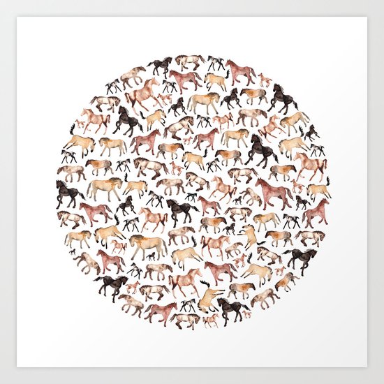 Horses, Ponies, Equine Art Print