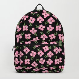 Tulips on black Backpack