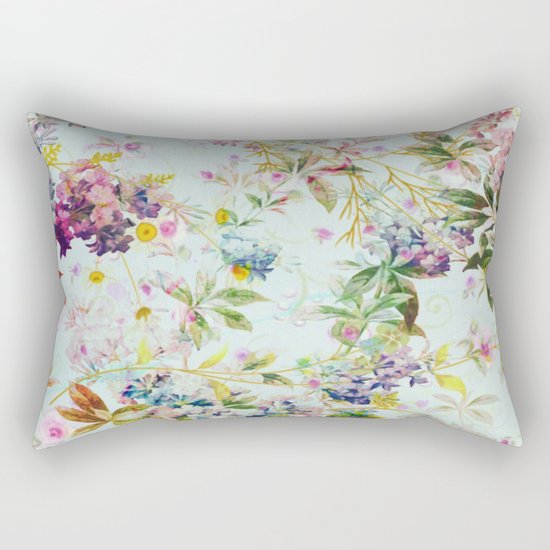 sweet floral in light blue Rectangular Pillow