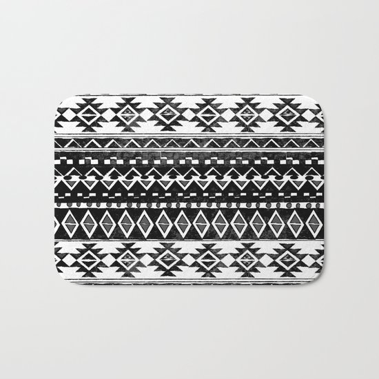 TRIBAL MONOCHROME Bath Mat