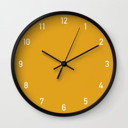 Numbers Clock - Mustard Wall Clock