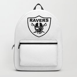 Ravers, for ravers. Where it in raves, festival, clubs etc. Raiders parody. Backpack