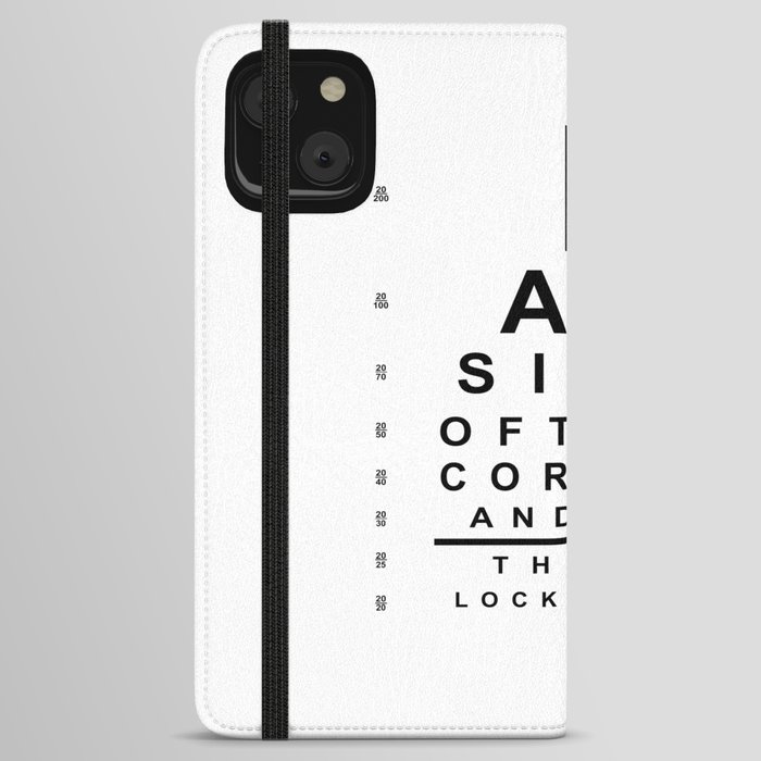 I am sick of this virus eye chart iPhone Wallet Case
