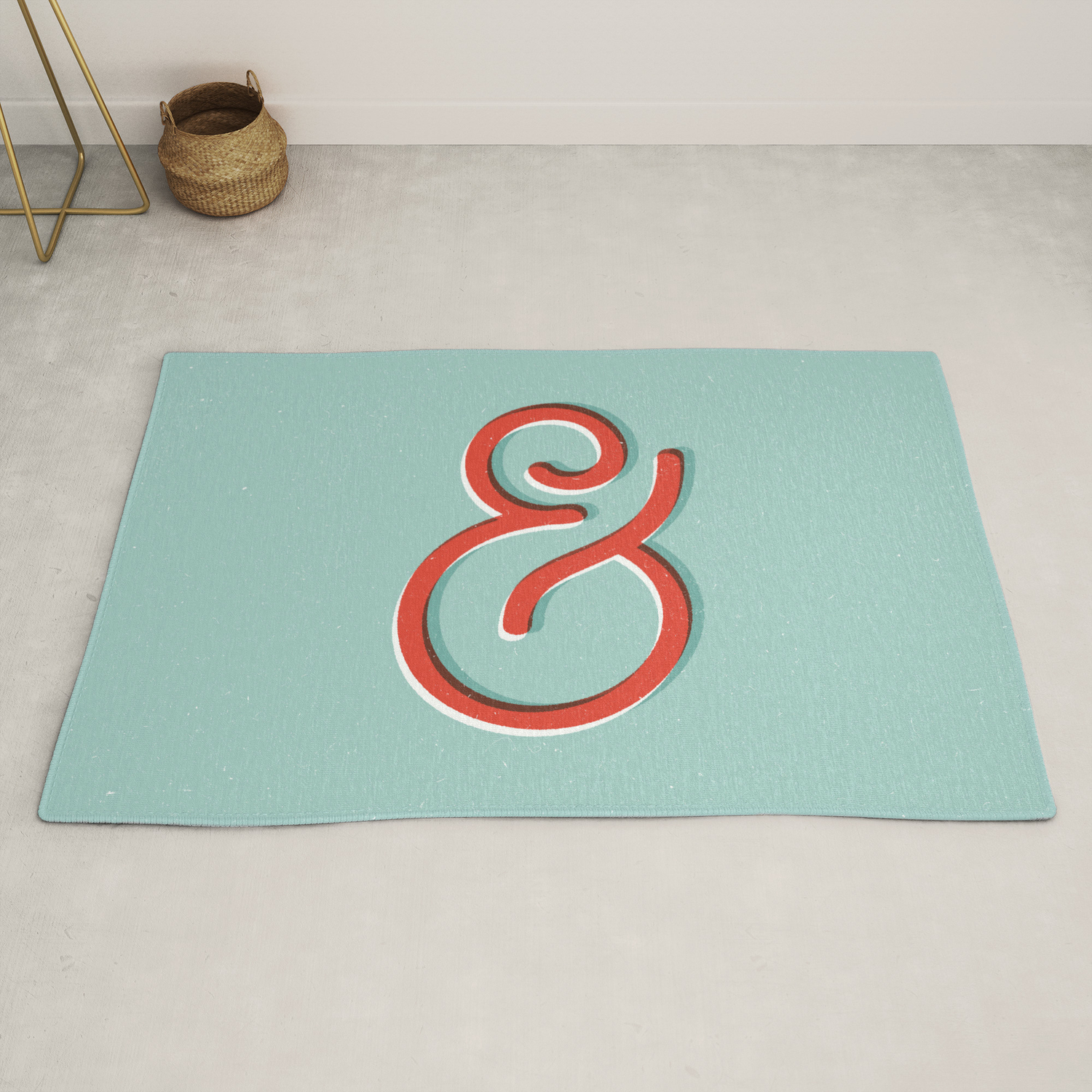Ampersand Red White And Green And Symbol Typography Design