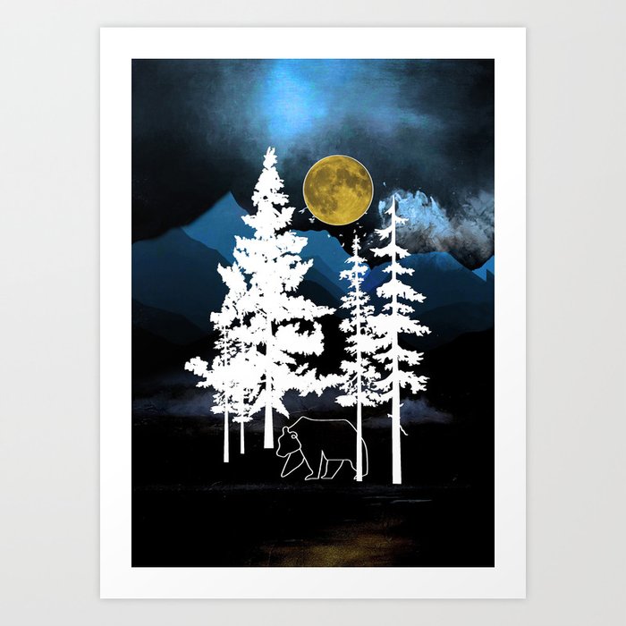 Full Moon Rising II Art Print