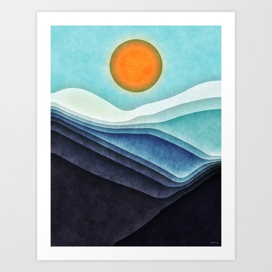 Sunshine Over Blue Mountains Art Print