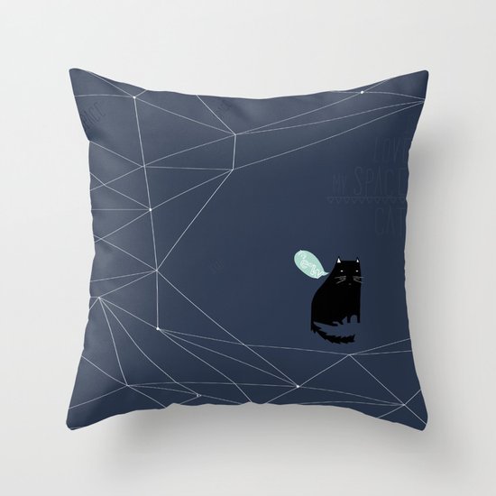 my_spacecat Throw Pillow