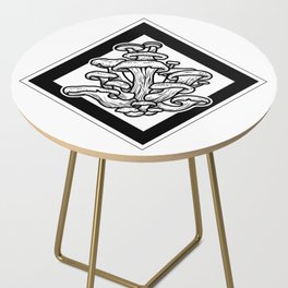 Oyster Mushrooms in Ink Side Table