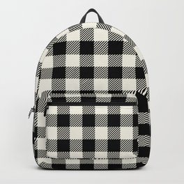 Buffalo Plaid Black and White Gingham Pattern  Backpack | Blackandwhite, Geometric, Scottish, Checks, Cottage, Chess, Checkered, Squares, Tartan, Gingham 