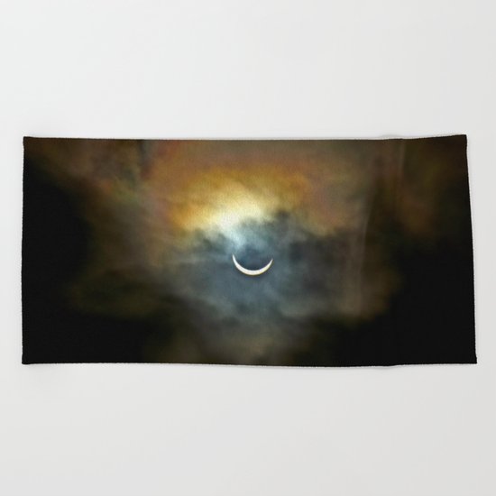 Solar Eclipse 2 Beach Towel