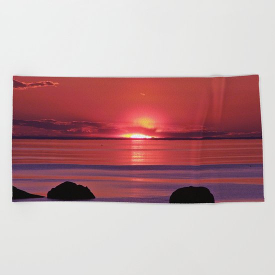 Sunset Ripples Beach Towel