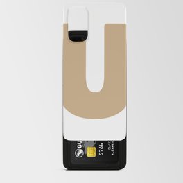 U (Tan & White Letter) Android Card Case