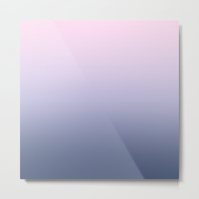 Ombre Millennial Pink Lilac Blue Gradient Pattern Metal Print