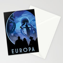 NASA Retro Space Travel Poster #4 - Europa Stationery Card