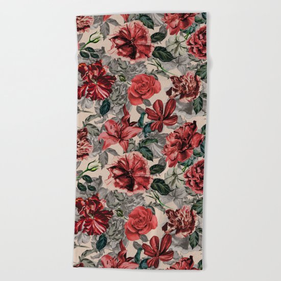 Vintage Botanic Garden Beach Towel