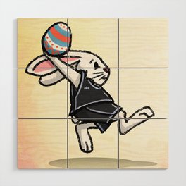 Basketball Bunny Rabbit  Wood Wall Art