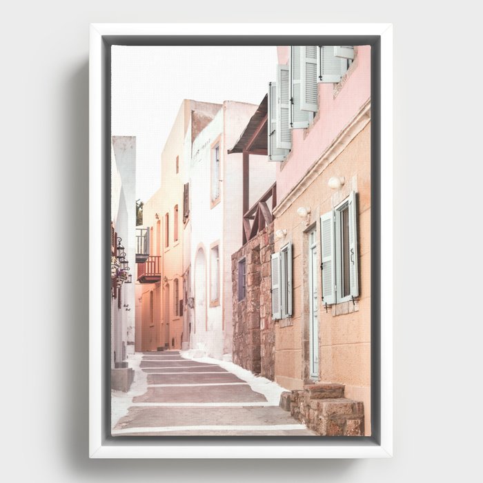 Greece, Nisyros island, Dodecanese Framed Canvas